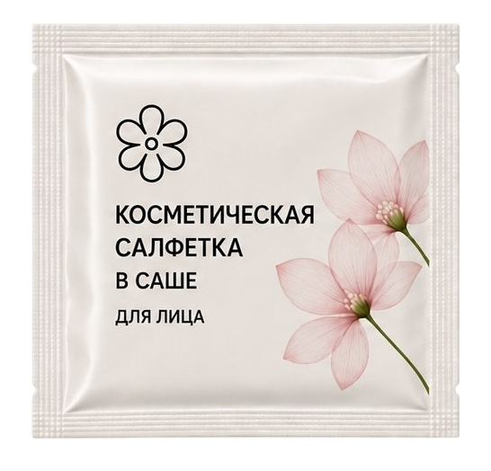 Влажные косметические салфетки в саше